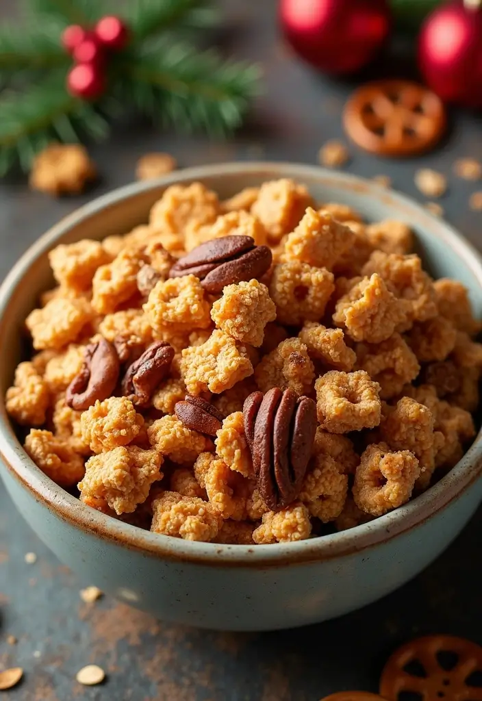 25 Christmas Snack Mix Recipes and Gift Ideas for the Holidays 79 25 Christmas Snack Mix Recipes and Gift Ideas for the Holidays - 13. Holiday Spiced Chex Mix