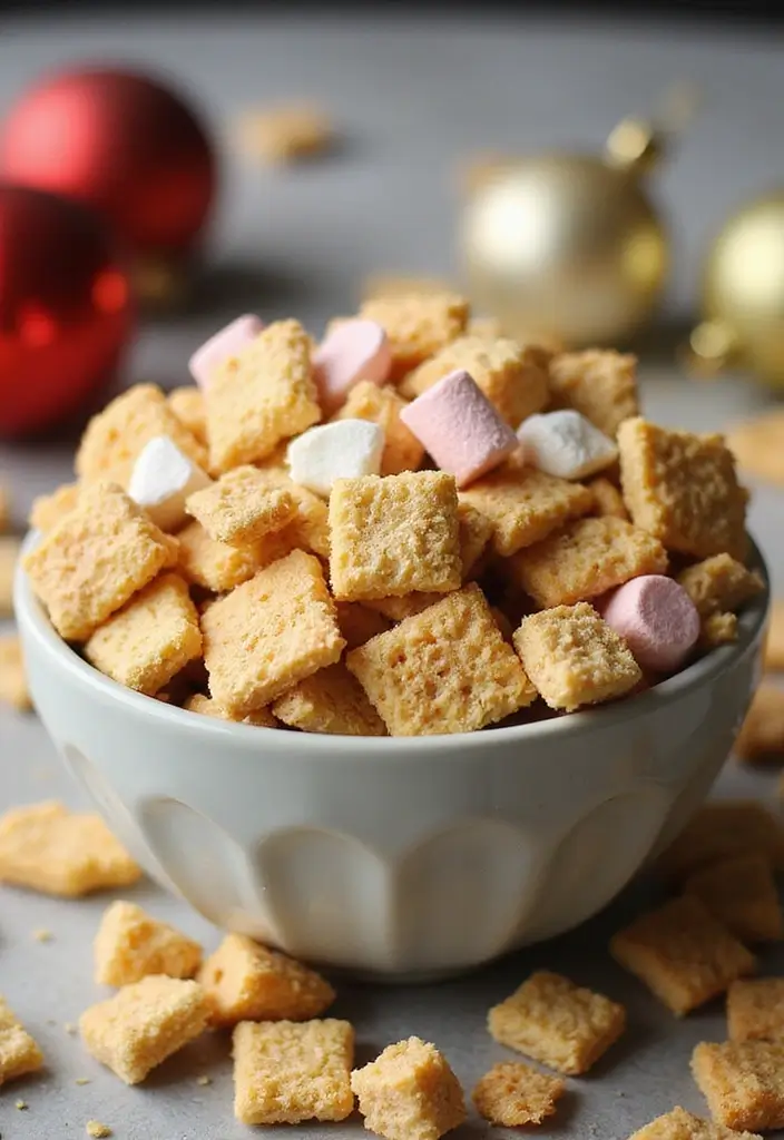 25 Christmas Snack Mix Recipes and Gift Ideas for the Holidays 132 25 Christmas Snack Mix Recipes and Gift Ideas for the Holidays - 22. Mini Eggnog Snack Mix