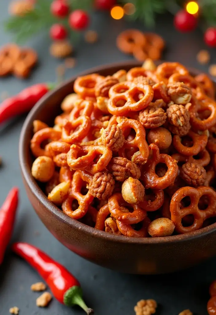 25 Christmas Snack Mix Recipes and Gift Ideas for the Holidays 13 25 Christmas Snack Mix Recipes and Gift Ideas for the Holidays - 3. Spicy Sriracha Snack Mix