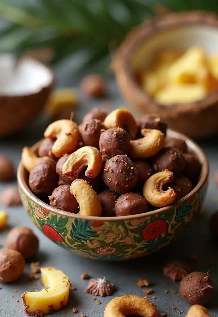 25 Christmas Snack Mix Recipes and Gift Ideas for the Holidays 46 25 Christmas Snack Mix Recipes and Gift Ideas for the Holidays - 8. Chocolate-Coconut Cashew Mix