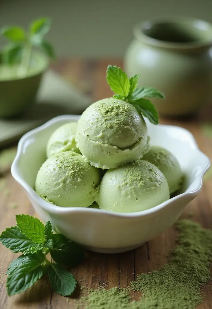 25 Easy Ice Cream Snack Recipes for Cool Desserts 118 25 Easy Ice Cream Snack Recipes for Cool Desserts - 18. Matcha Green Tea Ice Cream