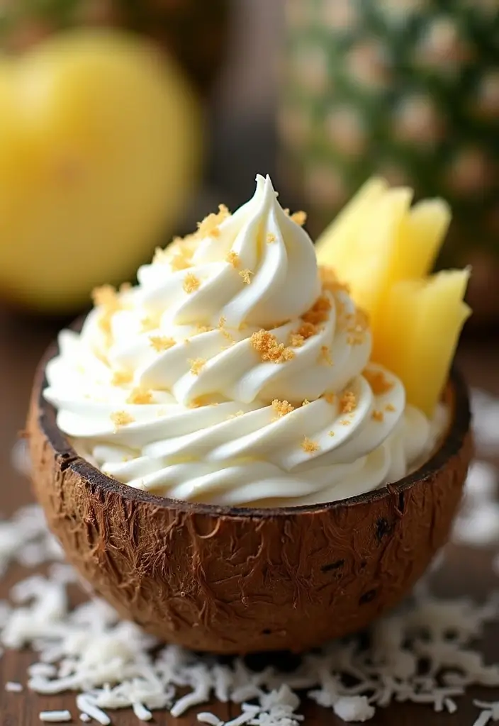 25 Easy Ice Cream Snack Recipes for Cool Desserts 125 25 Easy Ice Cream Snack Recipes for Cool Desserts - 19. Pineapple Coconut Whip