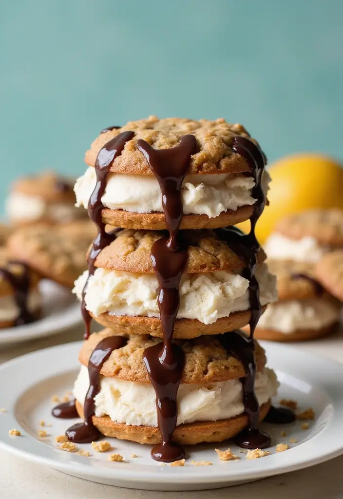 25 Easy Ice Cream Snack Recipes for Cool Desserts 132 25 Easy Ice Cream Snack Recipes for Cool Desserts - 20. Oatmeal Cookie Ice Cream Sandwiches