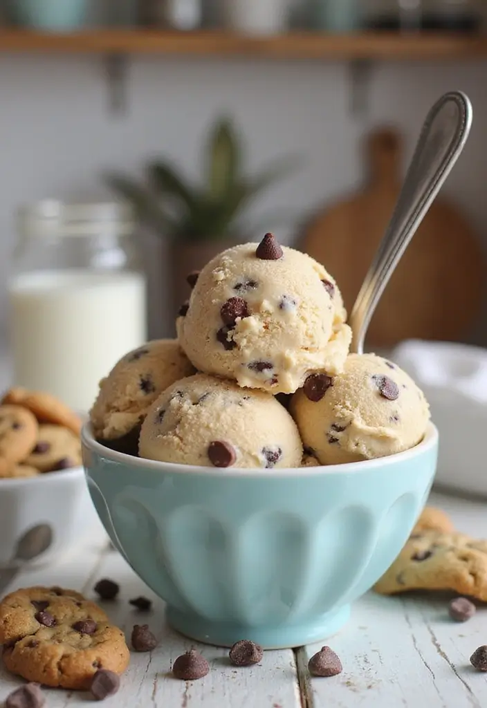 25 Easy Ice Cream Snack Recipes for Cool Desserts 153 25 Easy Ice Cream Snack Recipes for Cool Desserts - 23. Chocolate Chip Cookie Dough Ice Cream