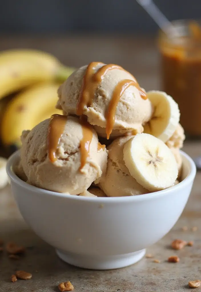 25 Easy Ice Cream Snack Recipes for Cool Desserts 22 25 Easy Ice Cream Snack Recipes for Cool Desserts - 4. Healthy Peanut Butter Banana Ice Cream