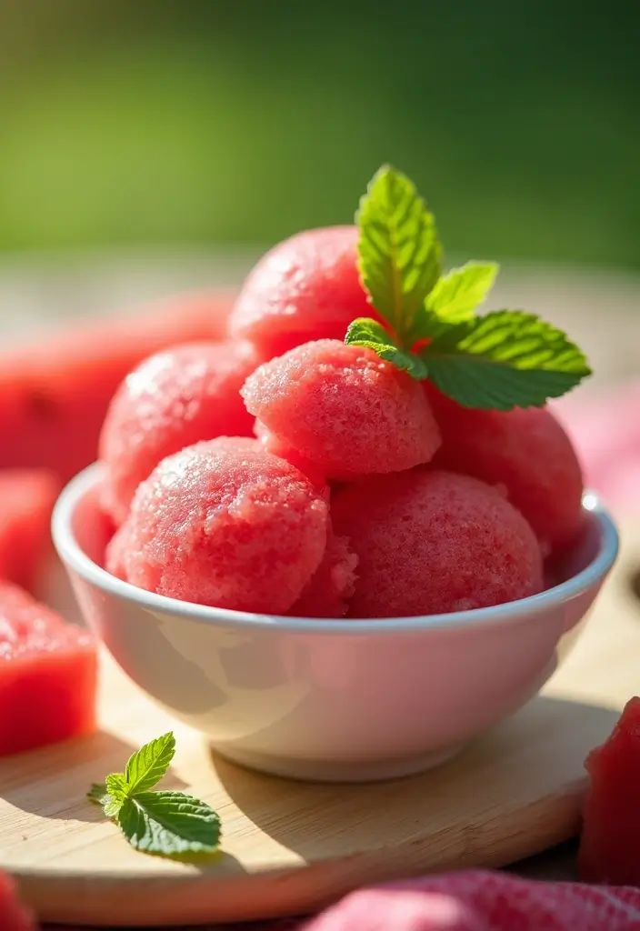 25 Easy Ice Cream Snack Recipes for Cool Desserts 43 25 Easy Ice Cream Snack Recipes for Cool Desserts - 7. Watermelon Sorbet