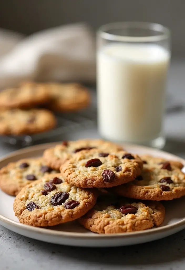 25 Easy Snack Recipes No Bake with Only 3 Ingredients 105 25 Easy Snack Recipes No Bake with Only 3 Ingredients - 17. Oatmeal Raisin Cookies