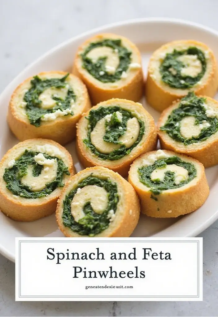 25 Easy Snack Recipes No Bake with Only 3 Ingredients 119 25 Easy Snack Recipes No Bake with Only 3 Ingredients - 19. Spinach and Feta Pinwheels