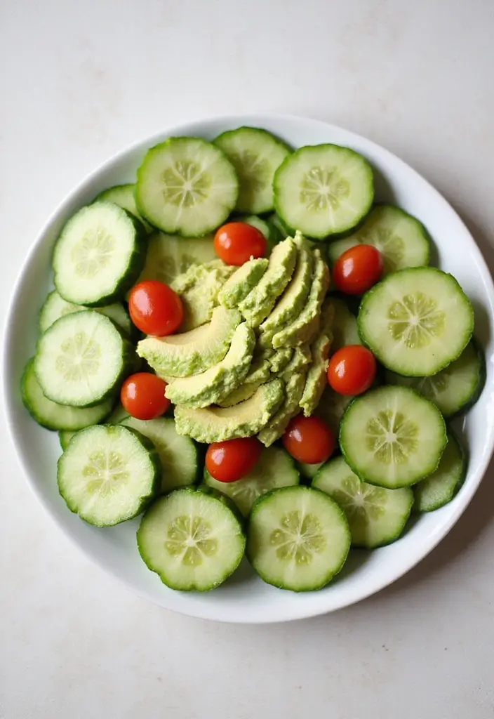 25 Easy Snack Recipes No Bake with Only 3 Ingredients 27 25 Easy Snack Recipes No Bake with Only 3 Ingredients - 5. Avocado and Cucumber Bites