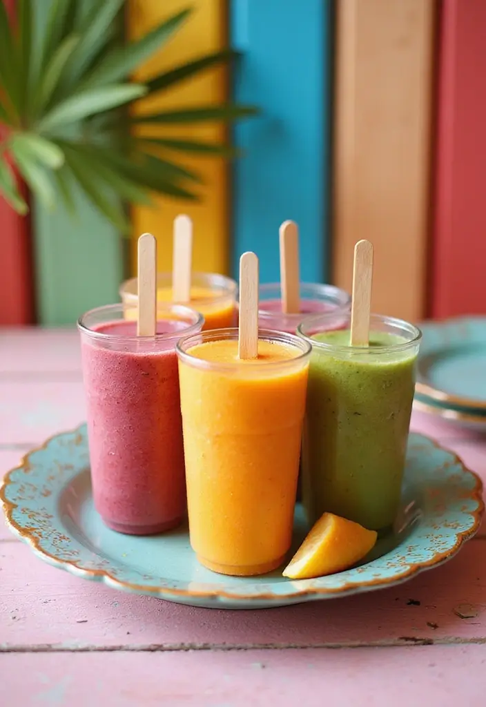 25 Easy Snack Recipes with Few Ingredients for Busy Schedules 60 25 Easy Snack Recipes with Few Ingredients for Busy Schedules - 10. Smoothie Popsicles