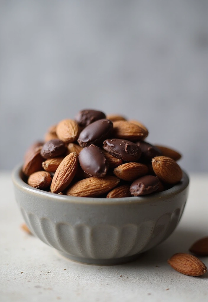 25 Easy Snack Recipes with Few Ingredients for Busy Schedules 88 25 Easy Snack Recipes with Few Ingredients for Busy Schedules - 14. Dark Chocolate Almonds