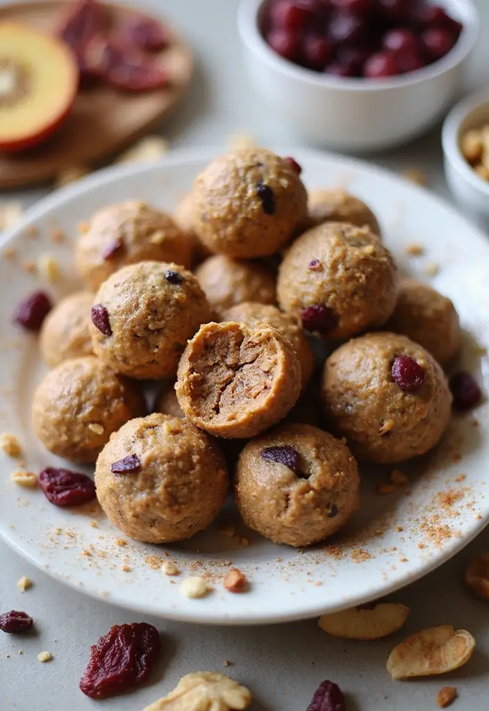 25 Easy Snack Recipes with Few Ingredients for Busy Schedules 114 25 Easy Snack Recipes with Few Ingredients for Busy Schedules - 18. Fruit and Nut Energy Bites