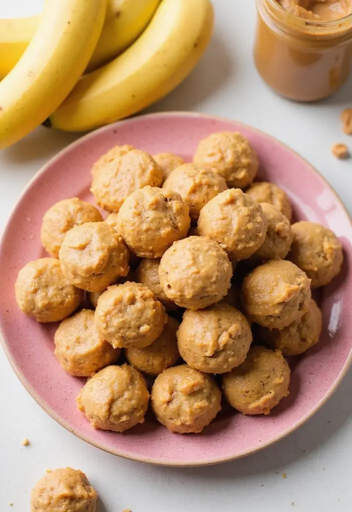 25 Easy Snack Recipes with Few Ingredients for Busy Schedules 20 25 Easy Snack Recipes with Few Ingredients for Busy Schedules - 4. Peanut Butter Banana Bites