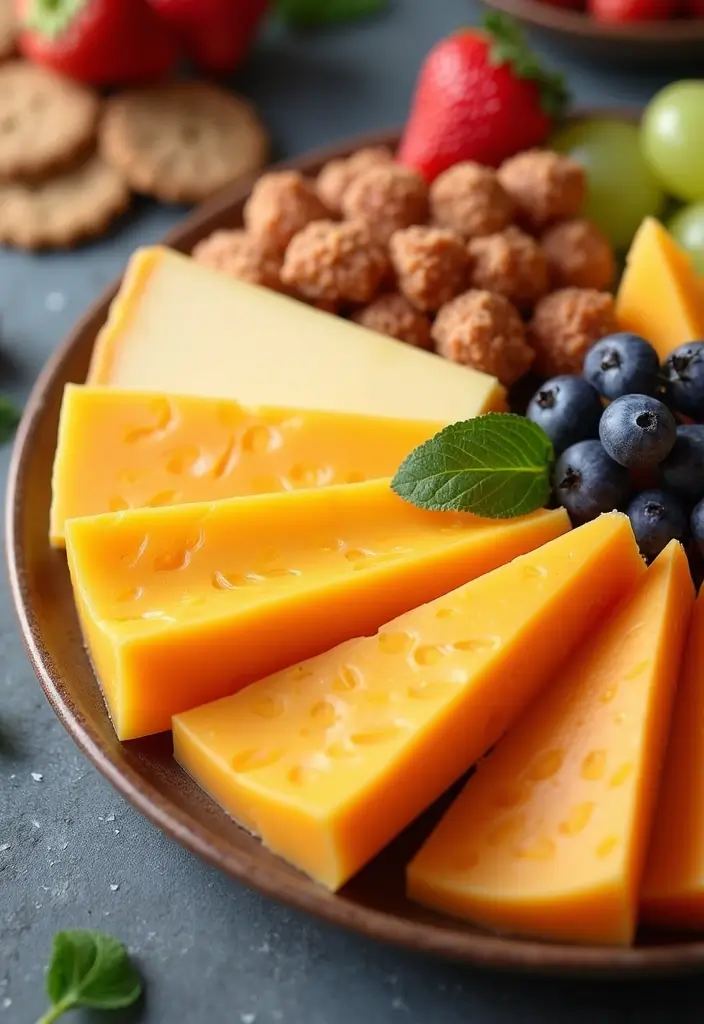 25 Fun Snack Recipes for Kids That Spark Creativity - 5. Colorful Cheese and Crackers