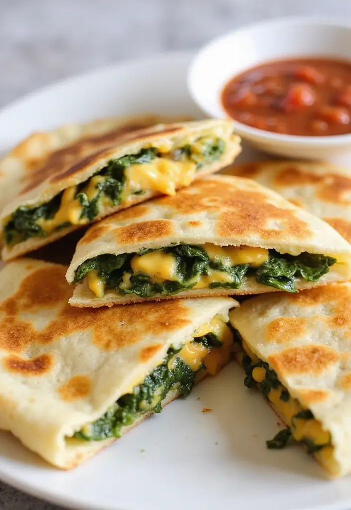 25 Gluten Free Snack Recipes That Are Simple and Tasty 120 25 Gluten Free Snack Recipes That Are Simple and Tasty - 18. Spinach and Cheese Quesadillas