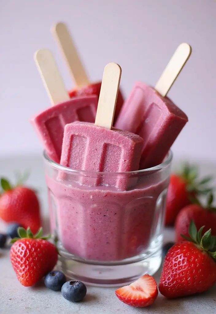 25 Gluten Free Snack Recipes That Are Simple and Tasty 134 25 Gluten Free Snack Recipes That Are Simple and Tasty - 20. Berry Smoothie Pops