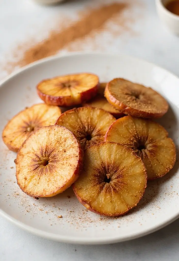 25 Healthy Air Fryer Snack Recipes That Are Quick and Crispy - 10. Air Fryer Apple Slices