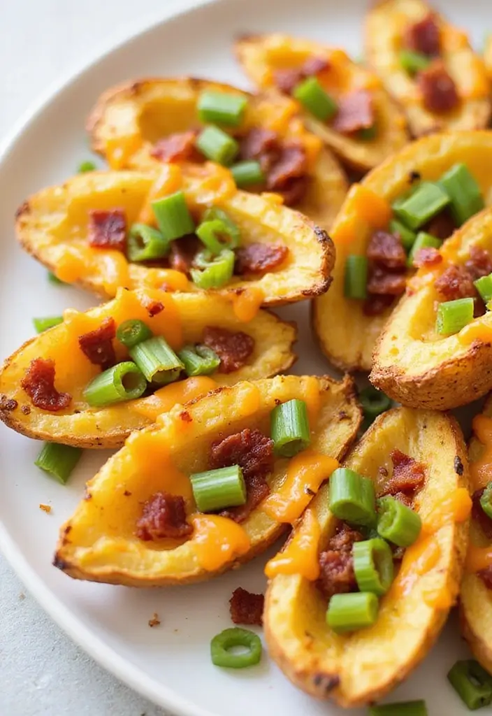 25 Healthy Air Fryer Snack Recipes That Are Quick and Crispy - 15. Air Fryer Potato Skins
