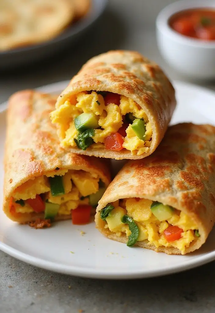 25 Healthy Air Fryer Snack Recipes That Are Quick and Crispy - 17. Air Fryer Breakfast Burritos