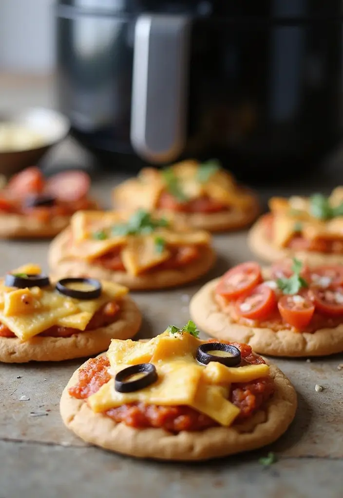 25 Healthy Air Fryer Snack Recipes That Are Quick and Crispy - 5. Air Fryer Mini Pizzas