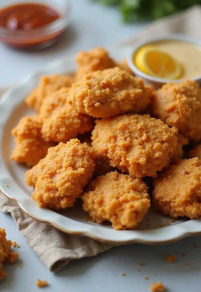 25 Healthy Air Fryer Snack Recipes That Are Quick and Crispy - 8. Air Fryer Popcorn Chicken