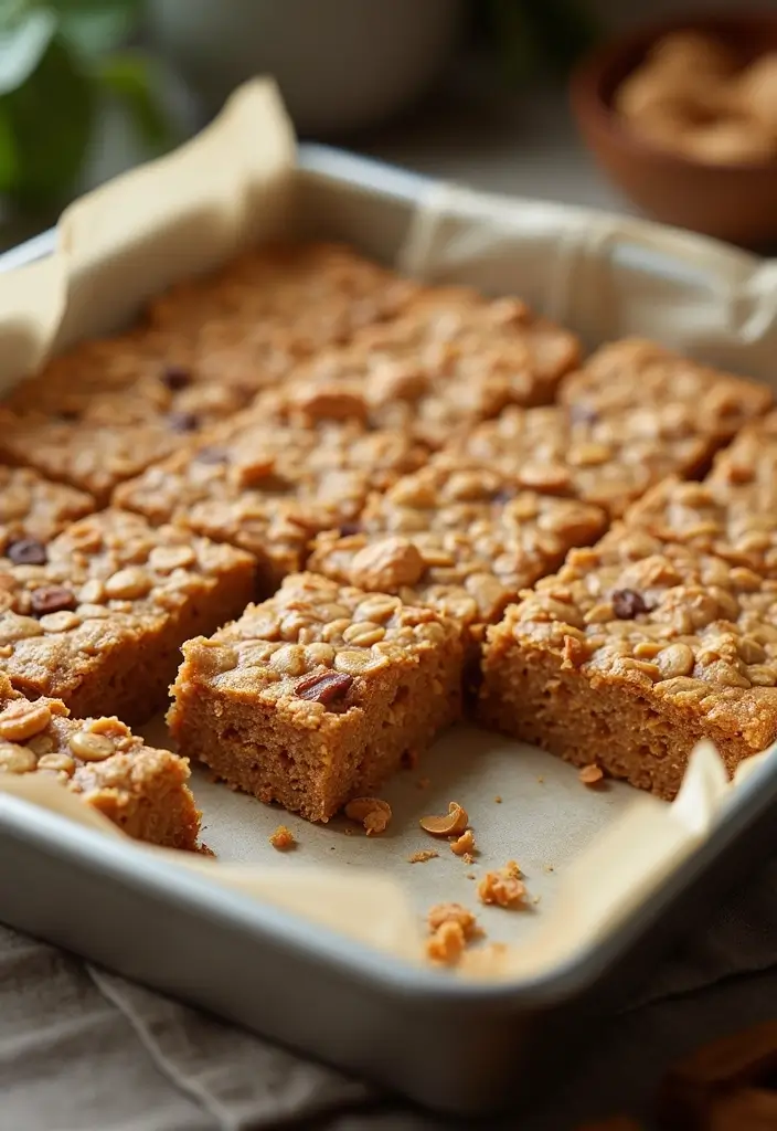 25 Healthy Snack Recipes Easy and Delicious 62 25 Healthy Snack Recipes Easy and Delicious - 10. Peanut Butter Oatmeal Bars
