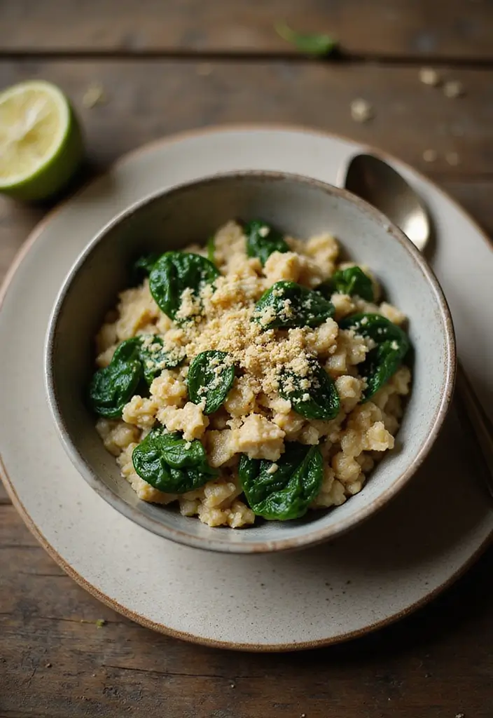 25 Healthy Snack Recipes Easy and Delicious 104 25 Healthy Snack Recipes Easy and Delicious - 16. Savory Oatmeal with Spinach