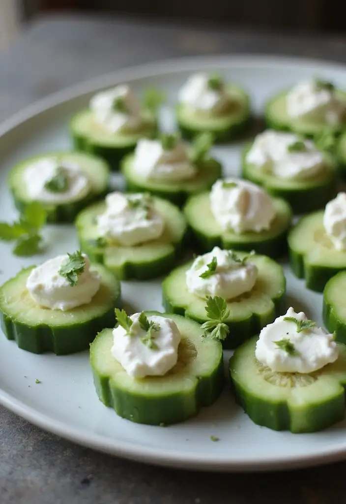 25 Healthy Snack Recipes Easy and Delicious 132 25 Healthy Snack Recipes Easy and Delicious - 20. Cucumber Canapés