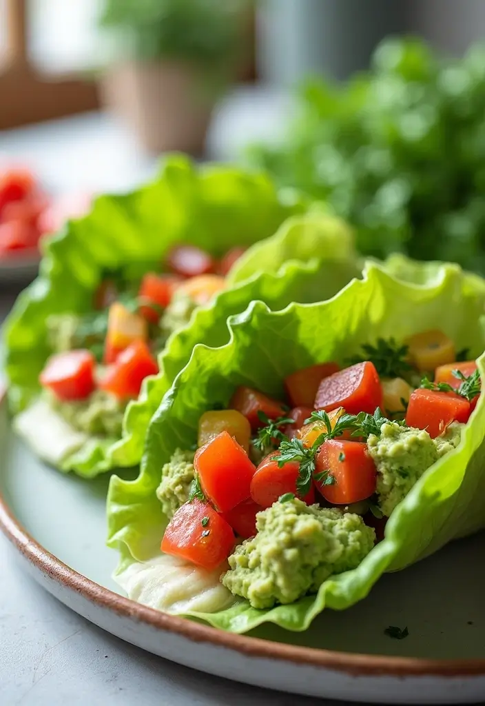 25 Healthy Snack Recipes Easy and Delicious 153 25 Healthy Snack Recipes Easy and Delicious - 23. Cabbage Wraps with Avocado