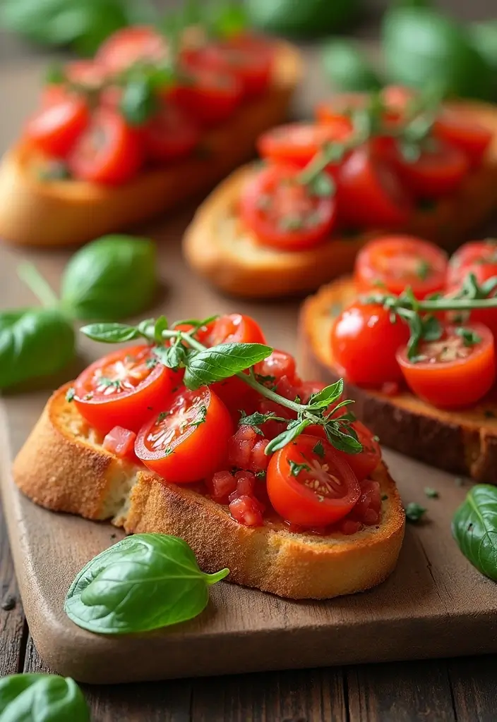 25 Healthy Snack Recipes Easy and Delicious 158 25 Healthy Snack Recipes Easy and Delicious - 24. Tomato Basil Bruschetta