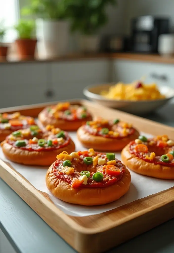 25 Healthy Snack Recipes for Preschoolers 74 25 Healthy Snack Recipes for Preschoolers - 12. Mini Pizza Bagels