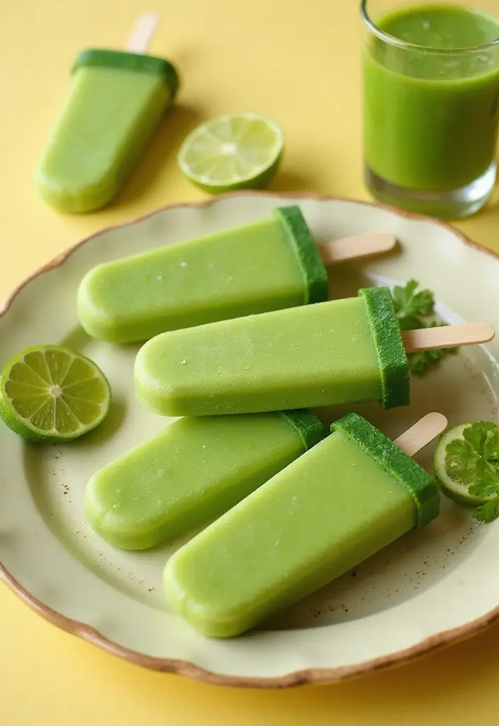 25 Healthy Snack Recipes for Preschoolers 123 25 Healthy Snack Recipes for Preschoolers - 19. Green Smoothie Popsicles