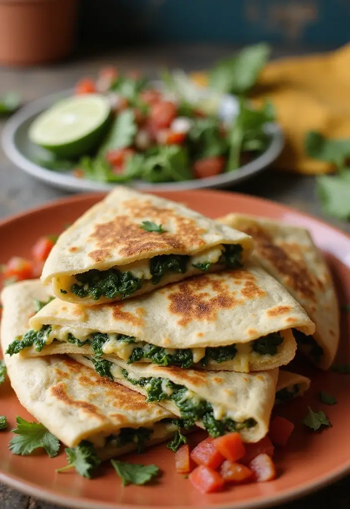 25 Healthy Snack Recipes for Preschoolers 137 25 Healthy Snack Recipes for Preschoolers - 21. Spinach & Cheese Quesadillas