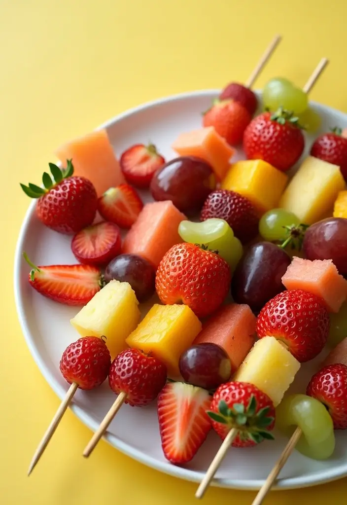 25 Healthy Snack Recipes for Preschoolers 46 25 Healthy Snack Recipes for Preschoolers - 8. Fruit Kabobs