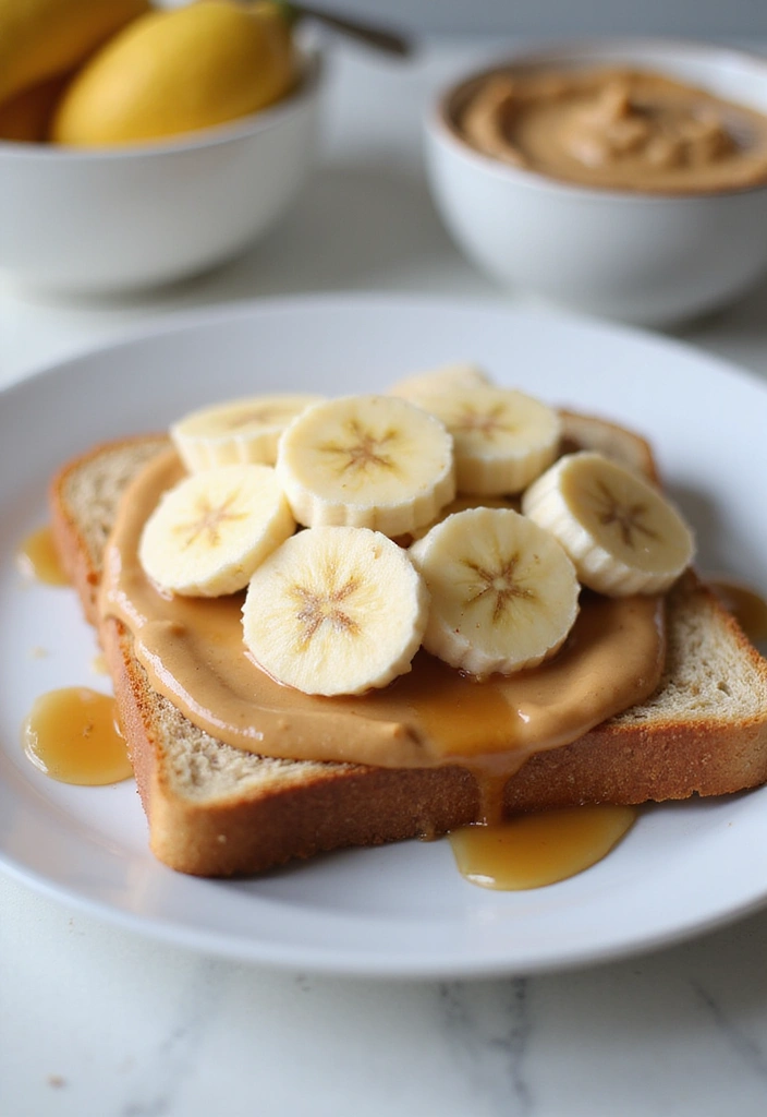 25 High Protein Vegetarian Snack Recipes for Energy Boost - 11. Peanut Butter and Banana Toast