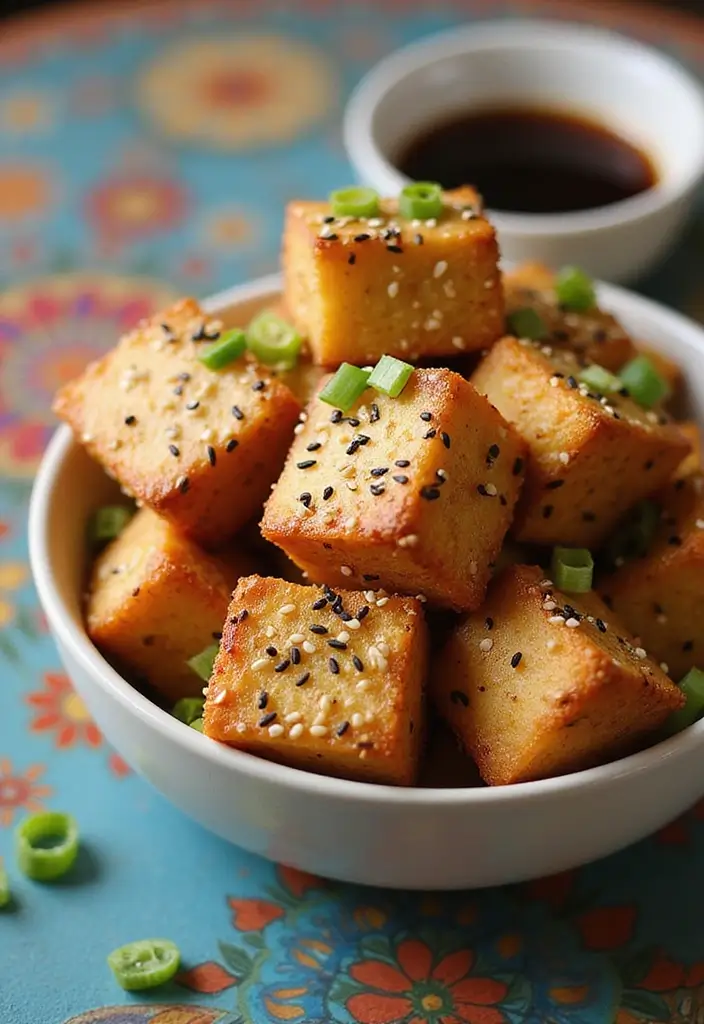 25 High Protein Vegetarian Snack Recipes for Energy Boost - 12. Baked Tofu Bites