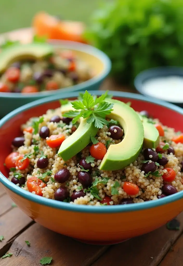 25 High Protein Vegetarian Snack Recipes for Energy Boost - 3. Quinoa and Black Bean Salad