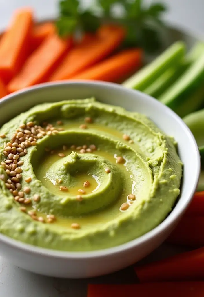 25 High Protein Vegetarian Snack Recipes for Energy Boost - 4. Edamame Hummus