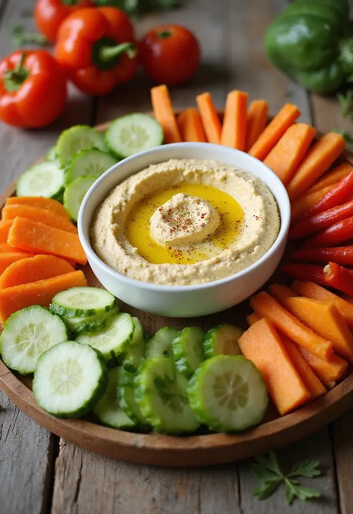 25 Late Night Snack Recipes That Are Quick and Comforting - 3. Hummus and Veggies