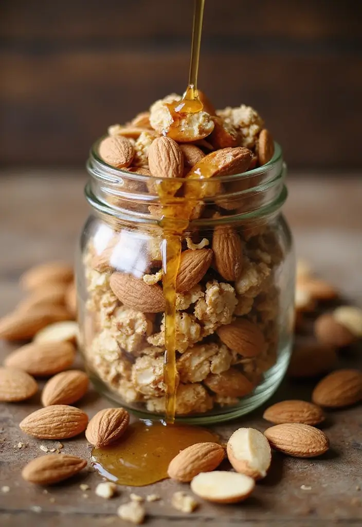 25 Low Calorie Snack Mix Recipes for Guilt-Free Munching 151 25 Low Calorie Snack Mix Recipes for Guilt-Free Munching - 23. Honey Almond Granola Mix