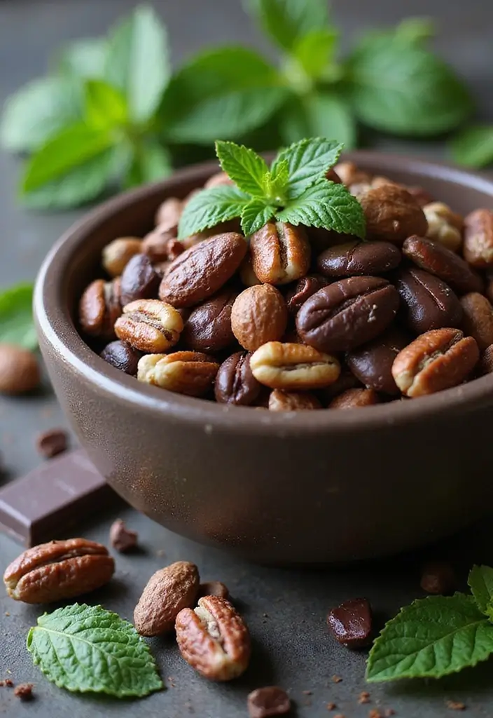 25 Low Calorie Snack Mix Recipes for Guilt-Free Munching 163 25 Low Calorie Snack Mix Recipes for Guilt-Free Munching - 25. Chocolate Mint Nut Mix