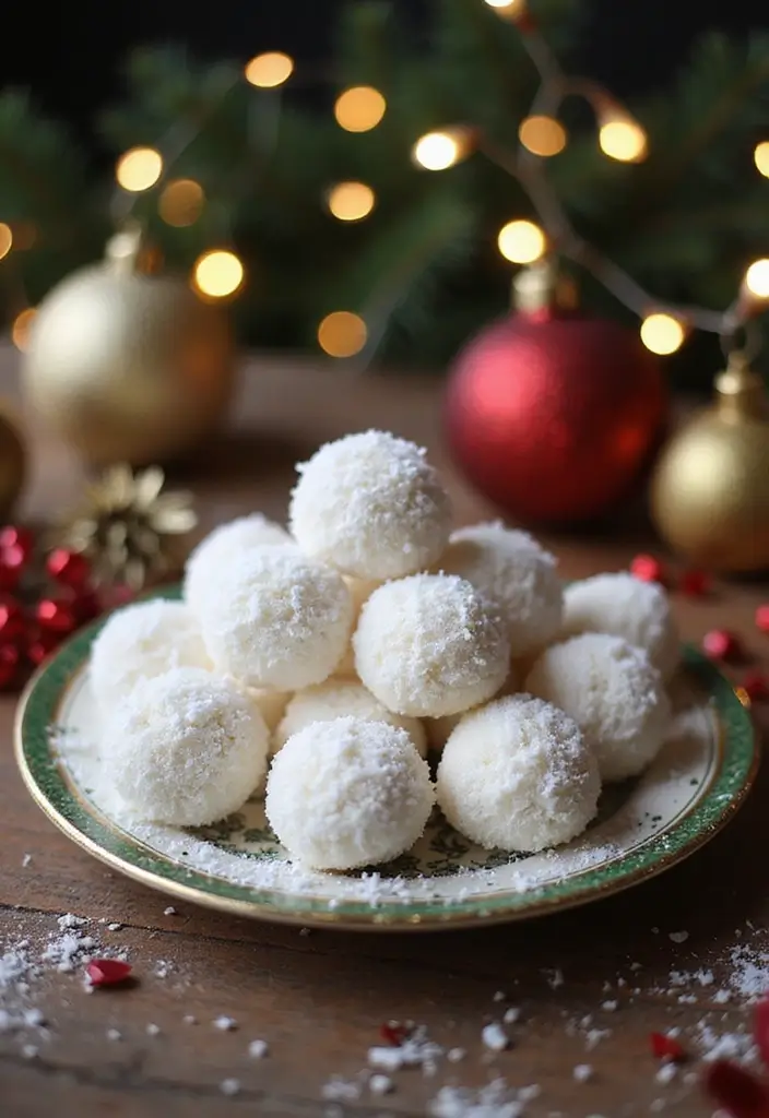 25 No Bake Christmas Snack Mix Recipes for Festive Fun 64 25 No Bake Christmas Snack Mix Recipes for Festive Fun - 10. Coconut Almond Snowballs