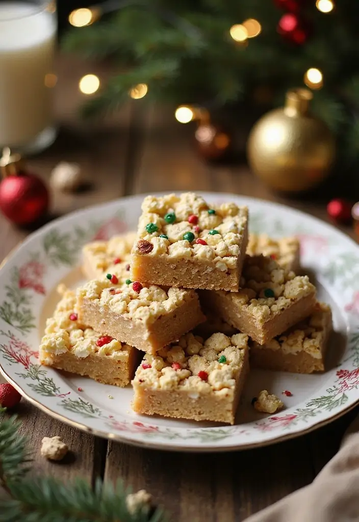 25 No Bake Christmas Snack Mix Recipes for Festive Fun 69 25 No Bake Christmas Snack Mix Recipes for Festive Fun - 11. Holiday Popcorn Bars