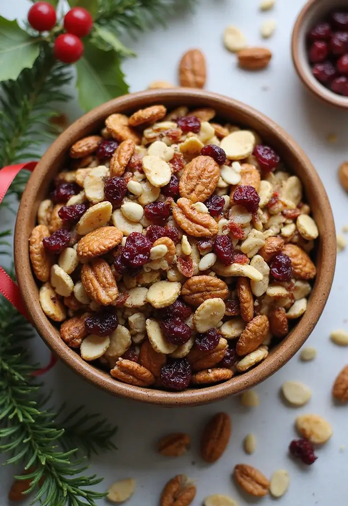 25 No Bake Christmas Snack Mix Recipes for Festive Fun 22 25 No Bake Christmas Snack Mix Recipes for Festive Fun - 4. Nutty Holiday Trail Mix