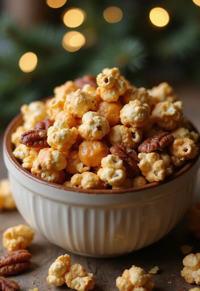 25 No Bake Christmas Snack Mix Recipes for Festive Fun 36 25 No Bake Christmas Snack Mix Recipes for Festive Fun - 6. Spiced Pecan Popcorn Mix