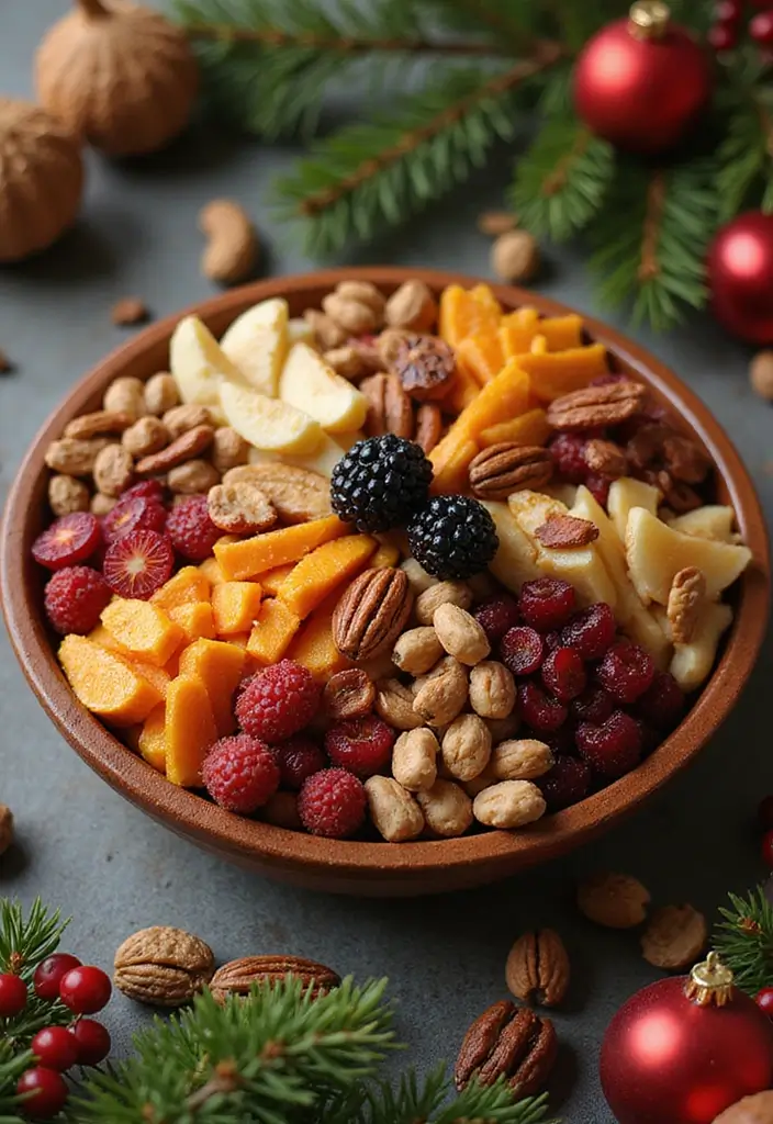 25 No Bake Christmas Snack Mix Recipes for Festive Fun 50 25 No Bake Christmas Snack Mix Recipes for Festive Fun - 8. Festive Fruit and Nut Medley