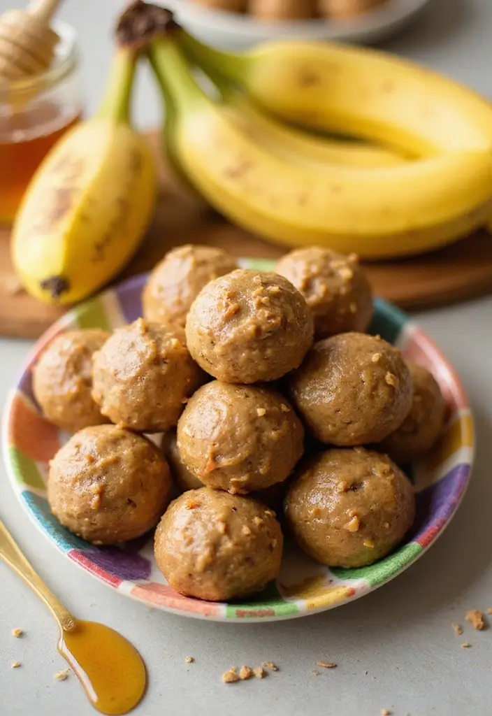 25 No Bake Snack Recipes That Take Minutes to Make 1 25 No Bake Snack Recipes That Take Minutes to Make - 1. Peanut Butter Banana Energy Bites