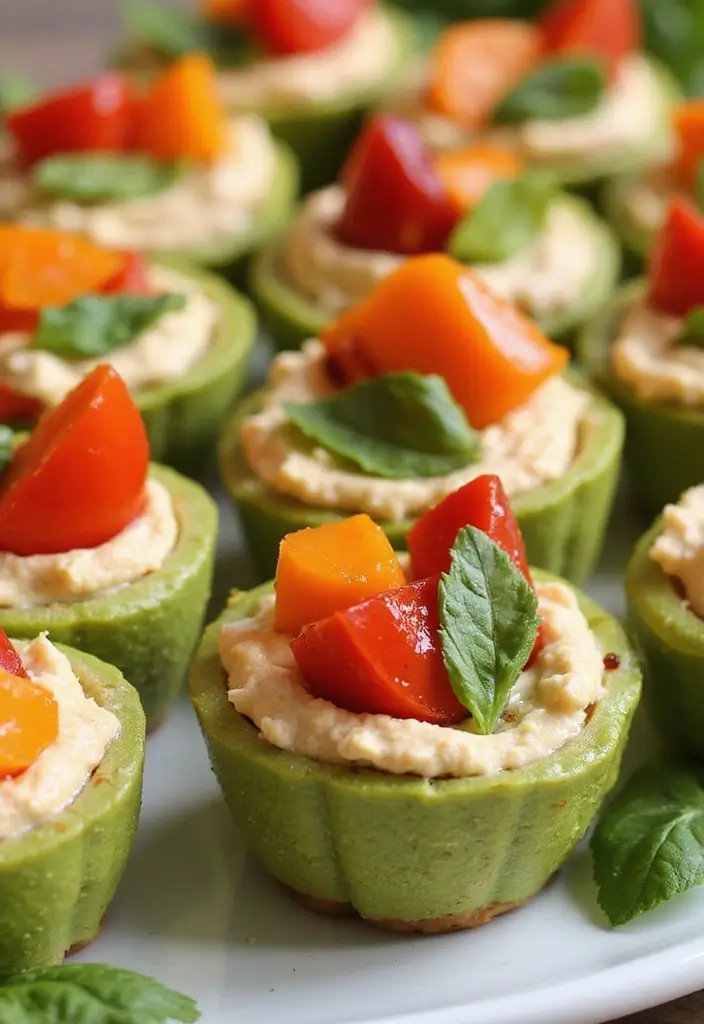 25 No Bake Snack Recipes That Take Minutes to Make 123 25 No Bake Snack Recipes That Take Minutes to Make - 19. Mini Hummus and Veggie Cups