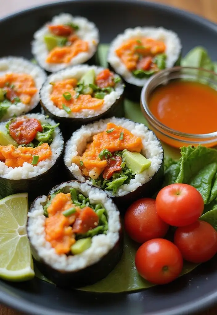 25 No Bake Snack Recipes That Take Minutes to Make 158 25 No Bake Snack Recipes That Take Minutes to Make - 24. Veggie Sushi Rolls