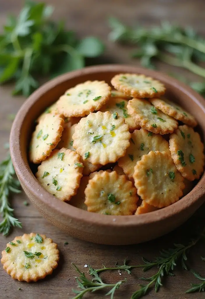 25 Oyster Cracker Snack Recipes with Big Flavor 15 25 Oyster Cracker Snack Recipes with Big Flavor - 3. Herb-Infused Oyster Crackers